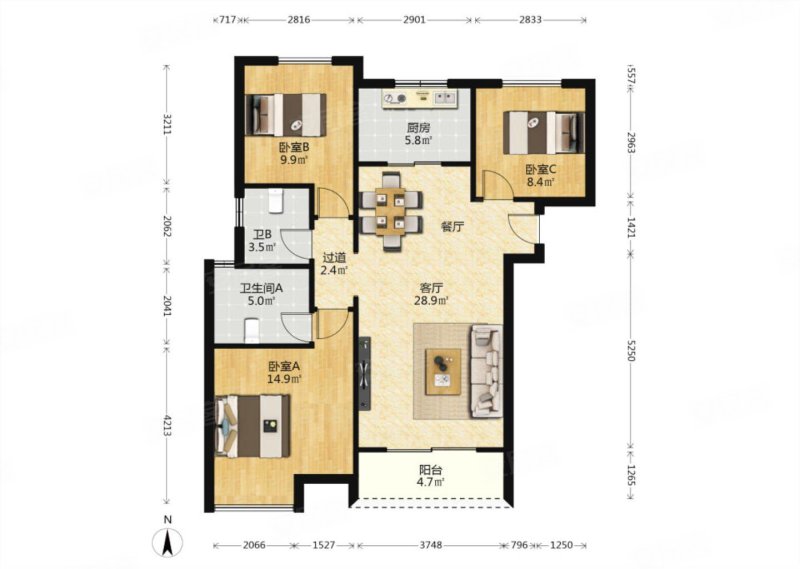 长安公园 改善社区 绿地城dk2 小高层 南北通透 全明户型