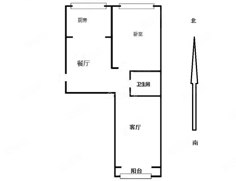 宾阳里小区1室1厅1卫55.73㎡南北118万