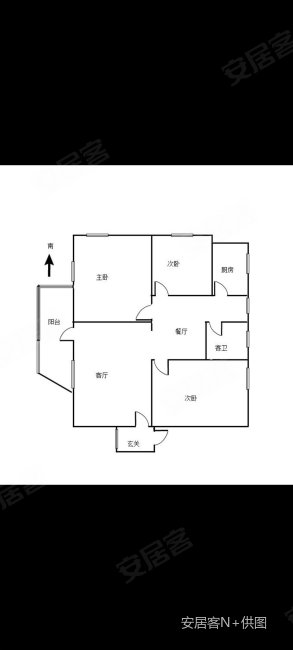 侨苑新村3室2厅1卫89.5㎡南57万