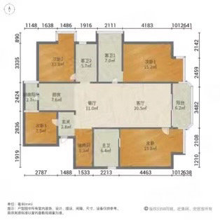 江东境界4室2厅3卫151㎡东南185万