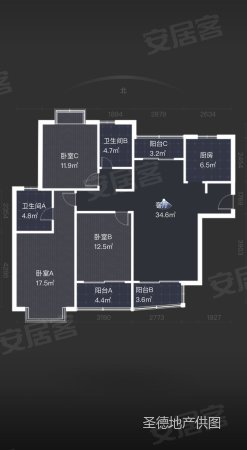 龙馨嘉园3室2厅2卫123㎡南635万