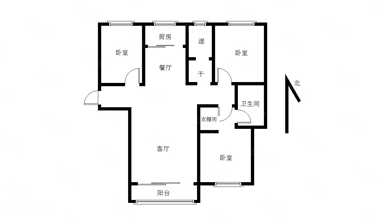 中成水岸绿洲二期3室2厅2卫128㎡南北68万