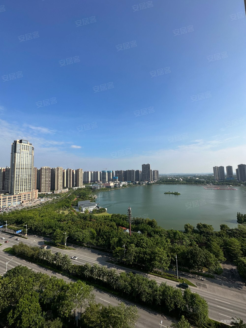 吾悦广场c 湖景房 高层 视野好 现房现证,吾悦公馆c区二手房,84万,4室