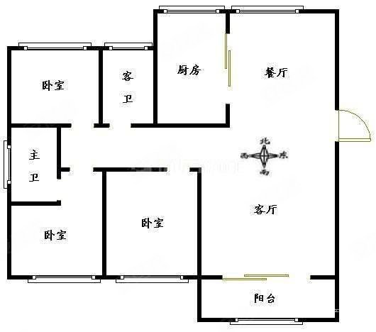 翔悦百悦府3室2厅2卫120㎡南北125万