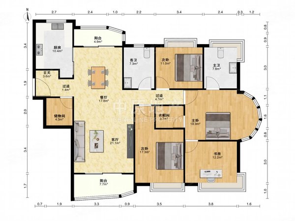 【多图】淡水湾花园(一期),新天地租房,繁华地段,采光充足,环境优美