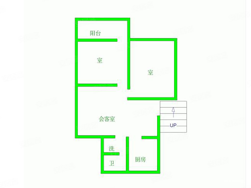 电厂宿舍2室2厅1卫66.37㎡南北48万