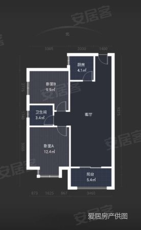 新福兴纽约城2室2厅1卫88.12㎡南137万