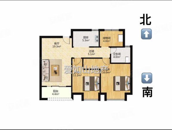 紫艺华府 小区新 刚需小三居 南北通透 停车方便 电梯房