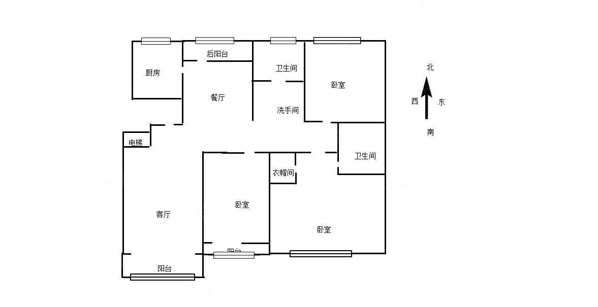 盛世家园桂花园3室2厅2卫134㎡南北94.6万