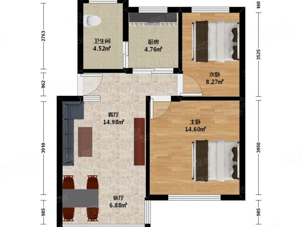 杭州西湖文新雅仕苑雅仕苑 两室两厅 大阳台 中间楼层 竞舟路 财经
