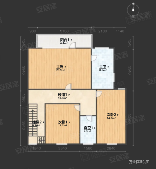 八仙别墅4室2厅3卫194.7㎡南北1151万