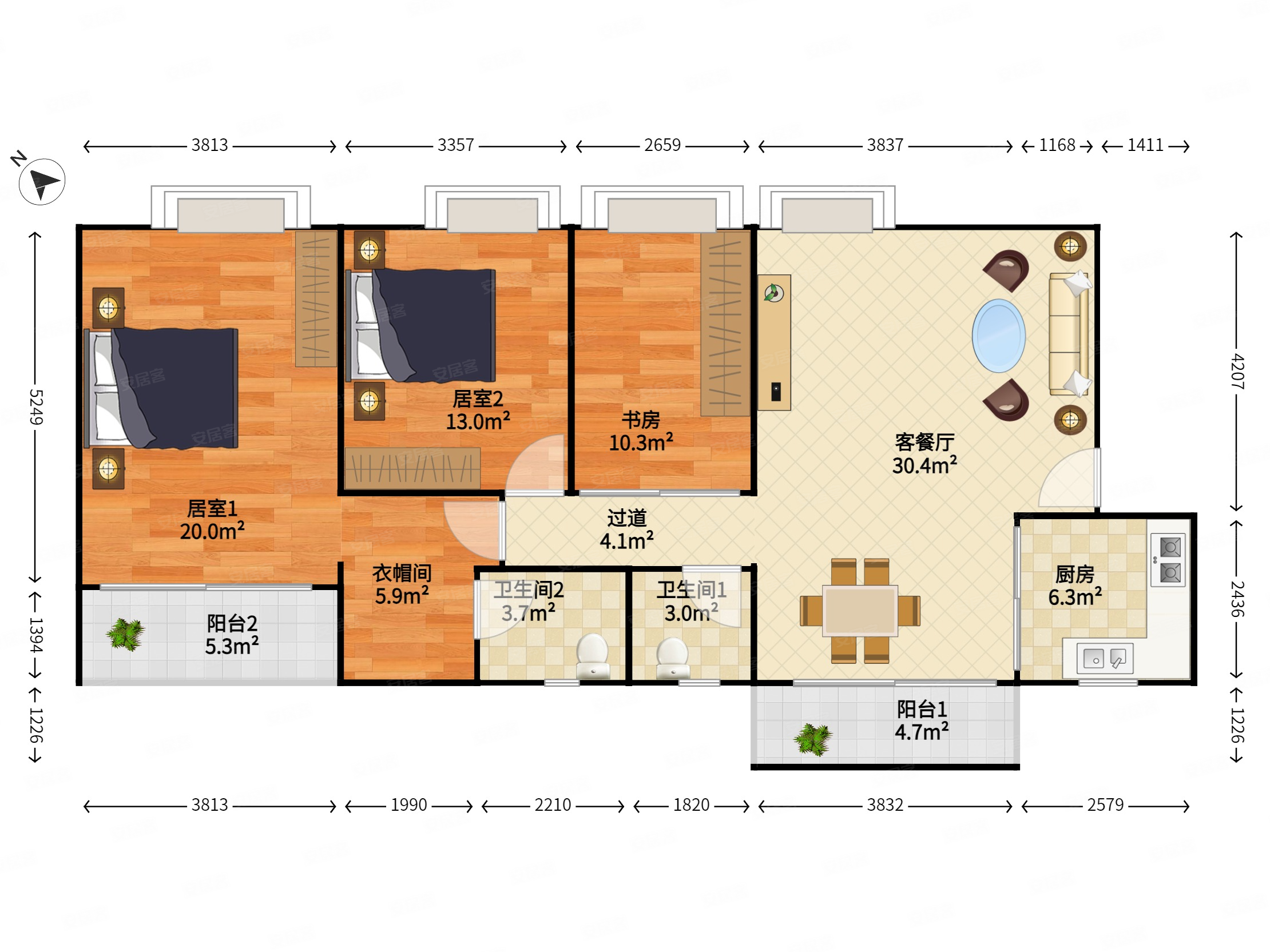 现代城华庭二手房,799万,3室2厅,1卫,125.84平米-深圳安居客