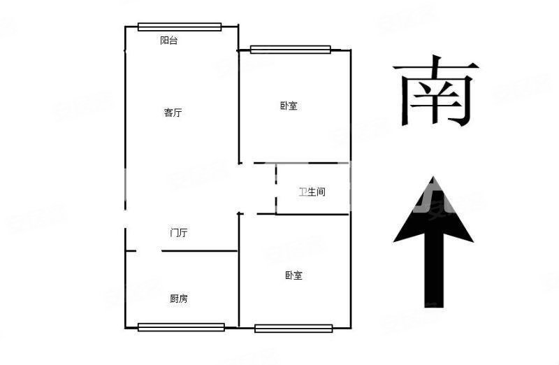 顶秀美泉小镇C区2室1厅1卫88.1㎡南北220万