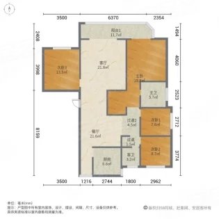 达美溪湖湾4室2厅2卫195.76㎡南北400万