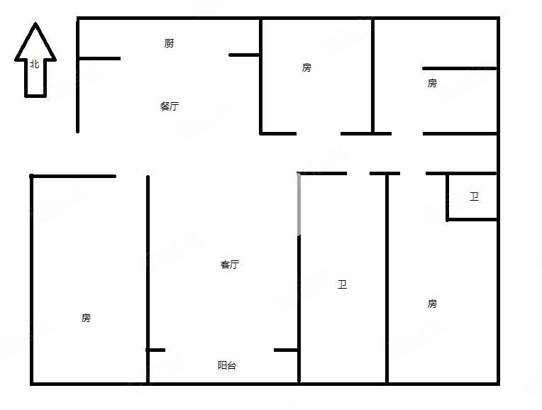 富兴御城4室2厅2卫130㎡南北115万