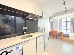 杭州滨江区政府可月付朝南一室奶油风6号线江汉路滨江天街星光大道星耀城苏泊尔出租房源真实图片