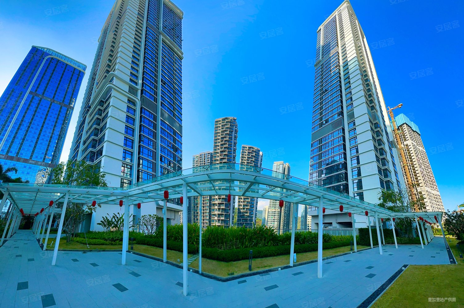 十字门华发商都楼上,城轨2站到横琴,全新1房看小区园林