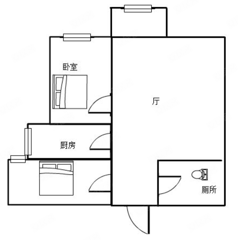津铁泽苑2室1厅1卫93.34㎡南北259万