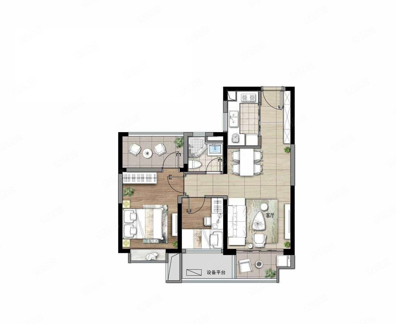 杭州湾星河荣御3室2厅2卫94.15㎡南85万
