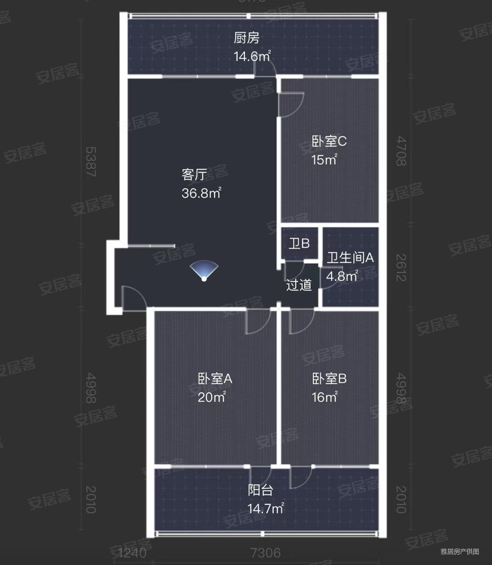 新上兰大一院三室两厅电梯房南北通透看房方便