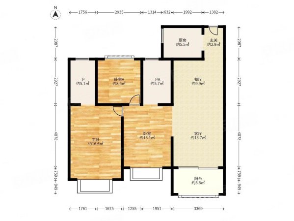 房东急售路劲城四期108平三房两卫南北通透价格美丽随时看