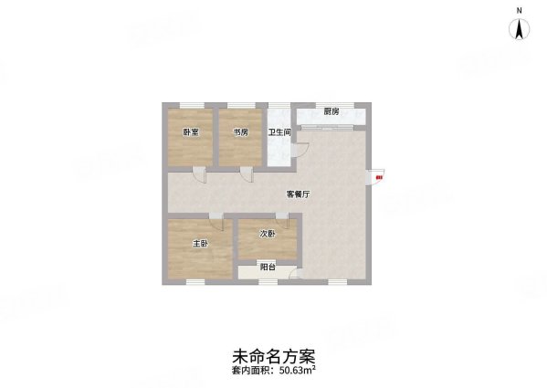 中房翡翠园(张店)4室2厅1卫151㎡南北126万