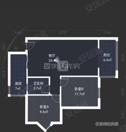 锦绣山城2室2厅1卫77.78㎡东南39.8万