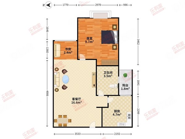 【多图】名仕阁,蔡屋围租房,名仕阁全新装修一房一厅,近大剧院地铁口