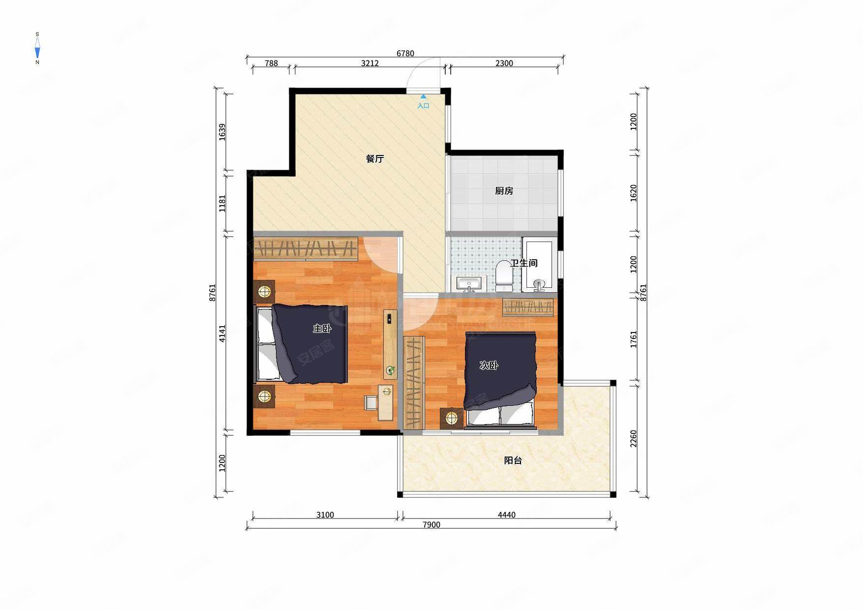 溪南新村   精装朝南两房 客厅带窗 装修14万 有车位
