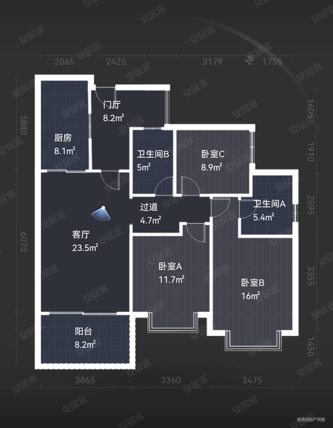 恒大玖珑湾二手房,128万,3室2厅,2卫,120.01平米-昆明安居客