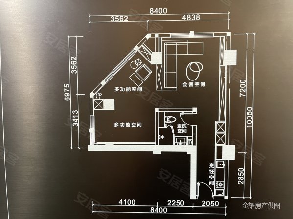 蓝光西环里(商住楼)1室2厅1卫45㎡南北56万