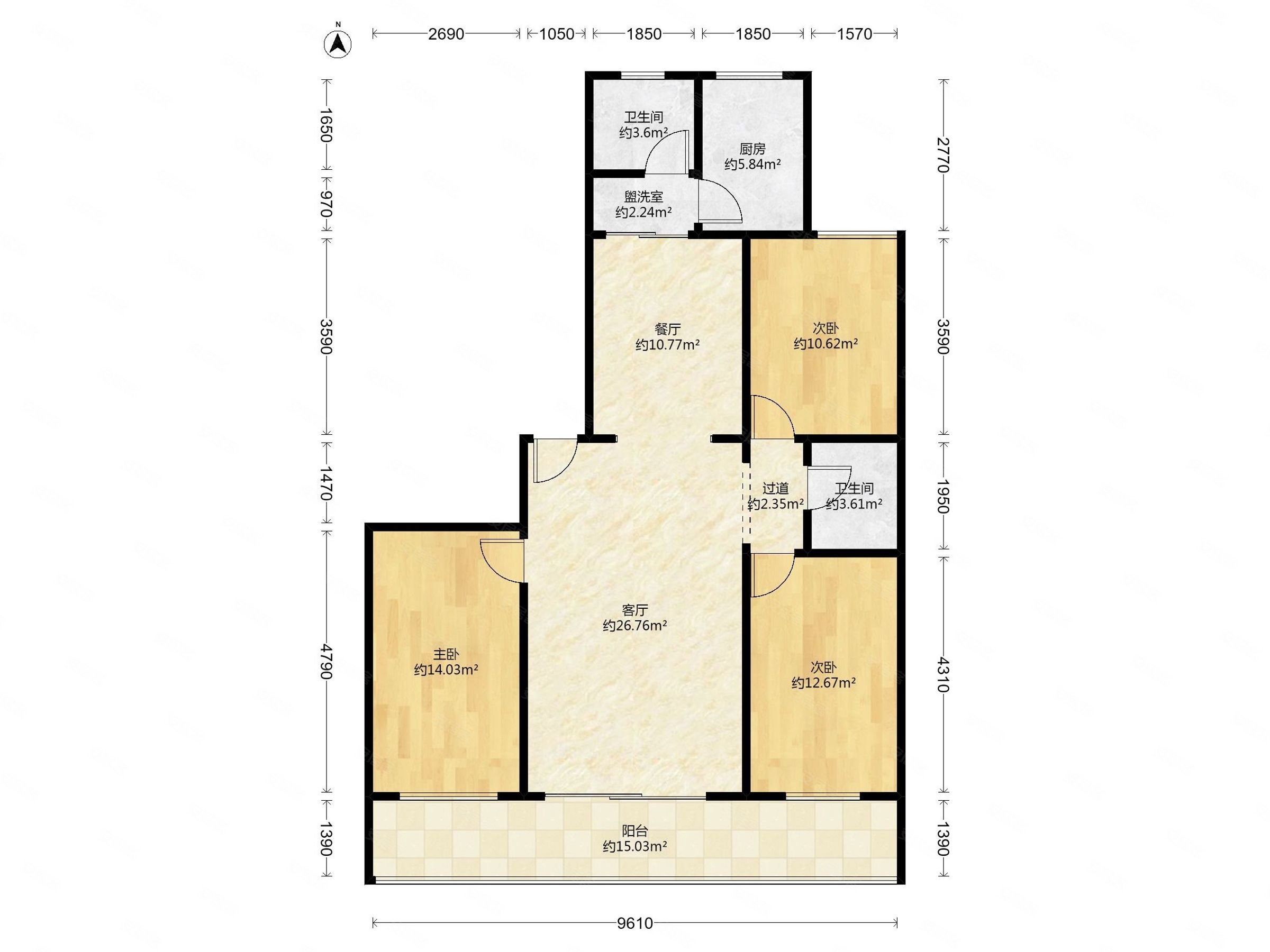 新上双阳卧室大客厅大阳台宁安省二院二中