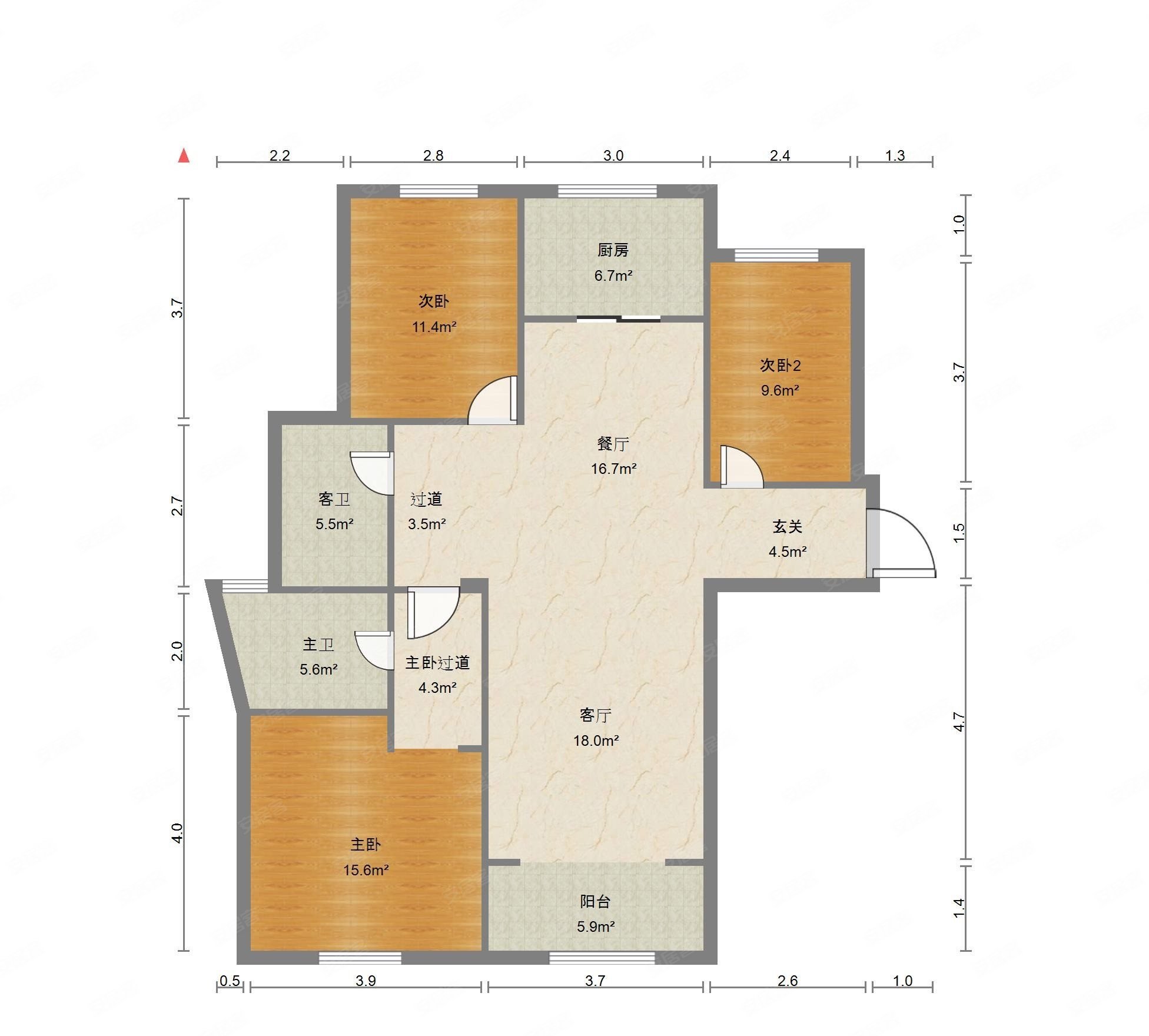 欣欣嘉园东区137平南北通透三室两厅两卫