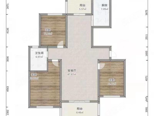 金华浦江县市中心江南新村一区大桥南路18号华婷公寓，两室一厅带阳台出租出租房源真实图片