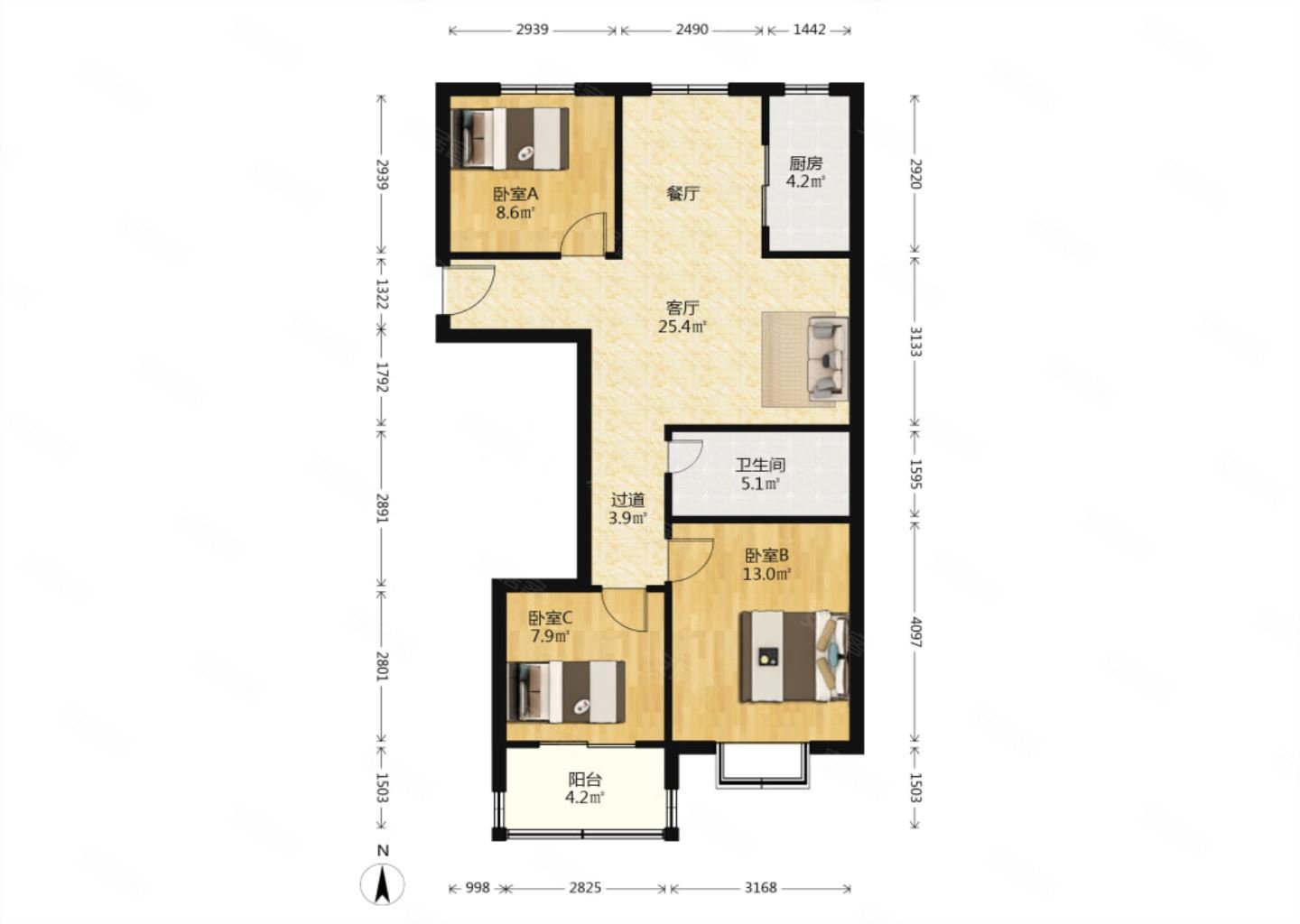 地铁一号线韩山站地铁口幸福家园精装修3室电梯房诚意出售