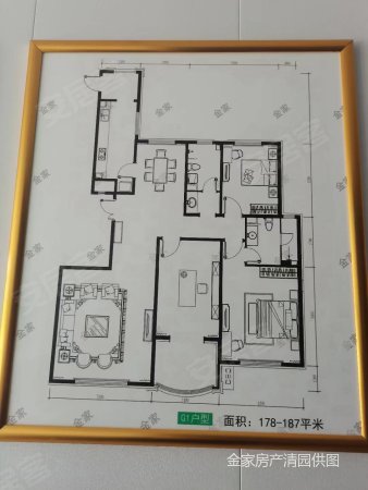 水岸新城津园3室2厅2卫180㎡南北108万