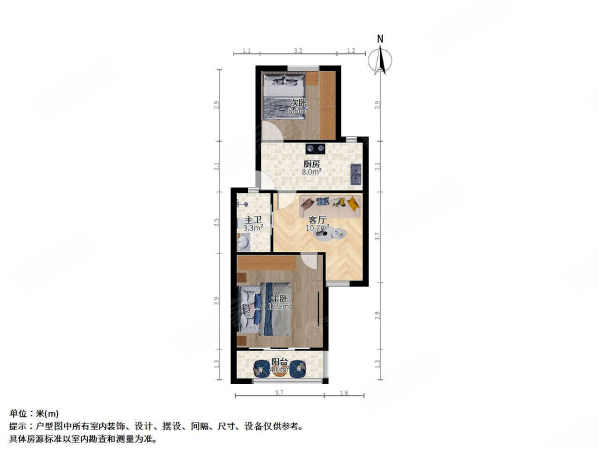 梅陇十村2室1厅1卫60.65㎡南341万