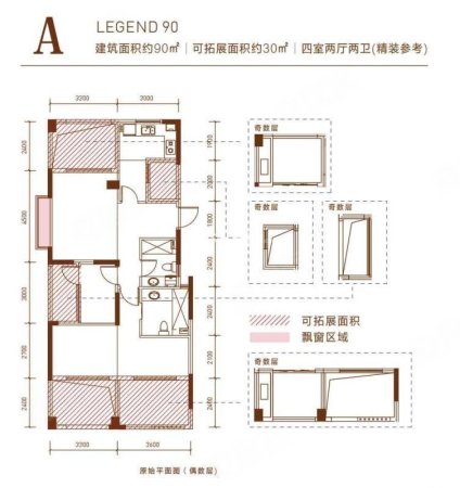 郡望府4室2厅2卫88.97㎡南230万