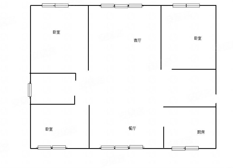 久寿河市场社区3室2厅2卫89㎡南北55万