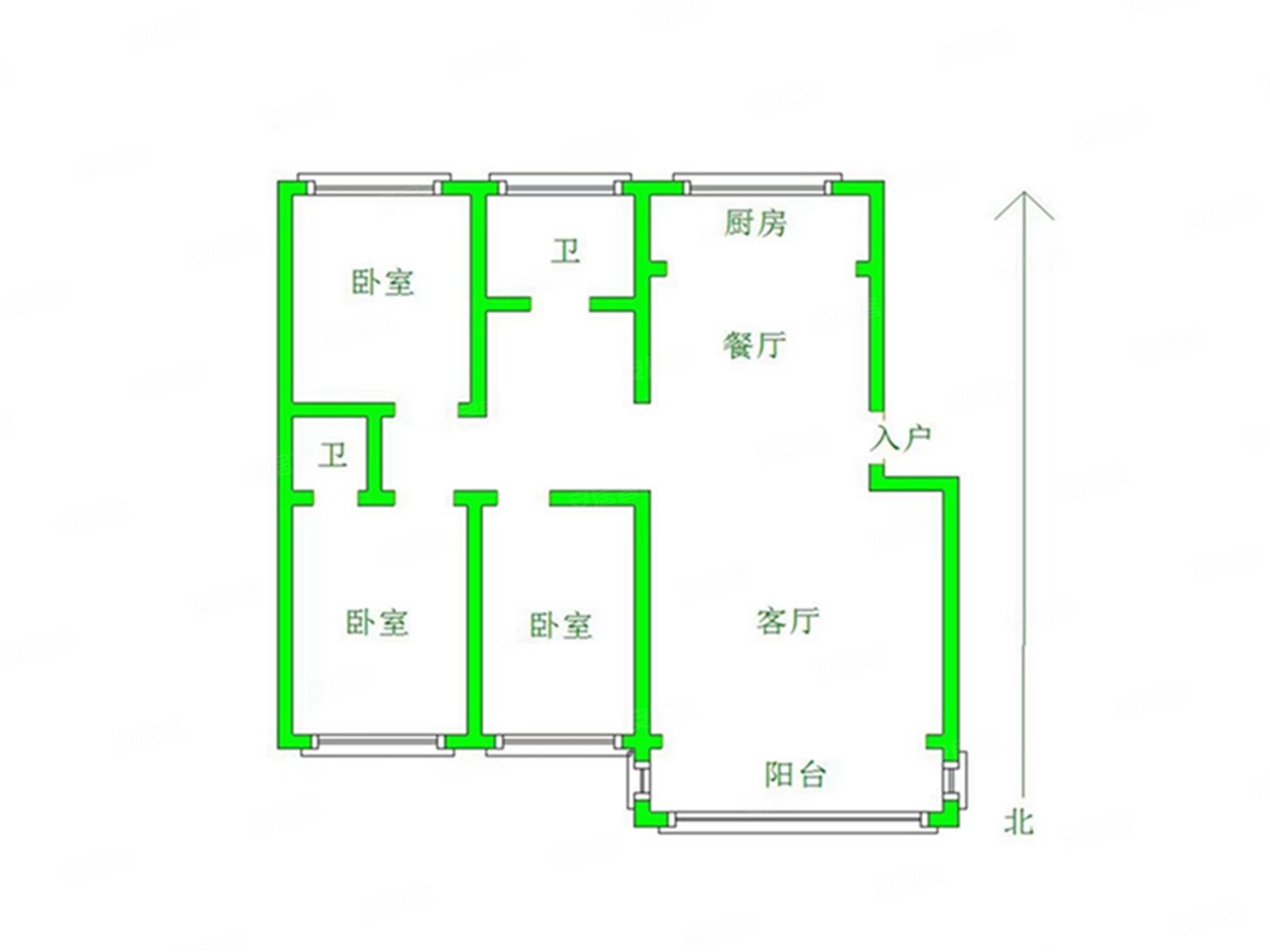 宝佳花园3室2厅2卫166.87㎡南北129万