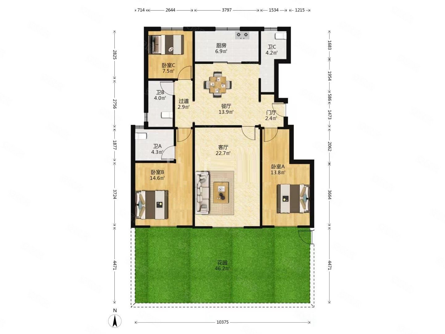 万科西华府 品质小区 洋房一楼 带院 好位置 随时看房