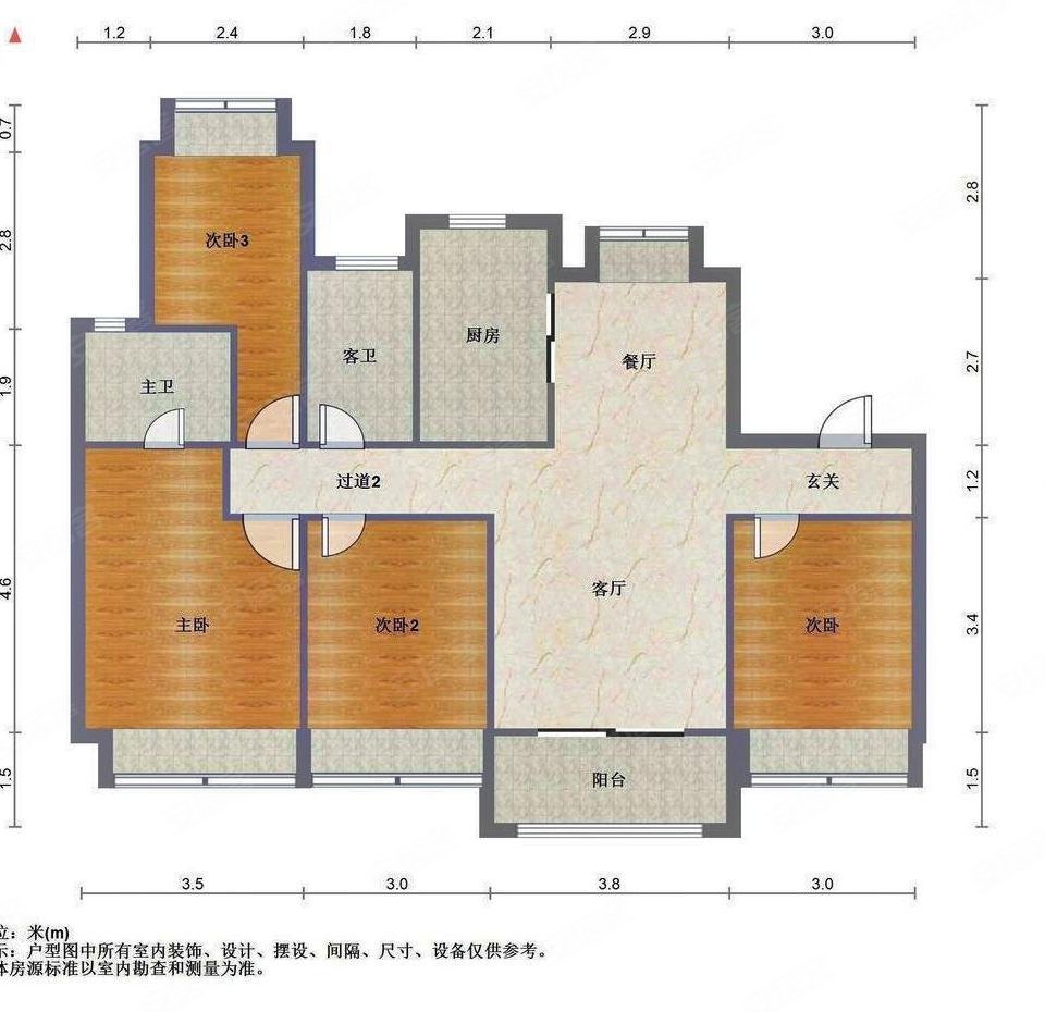 建发浦上湾4室2厅2卫129.49㎡南北521万