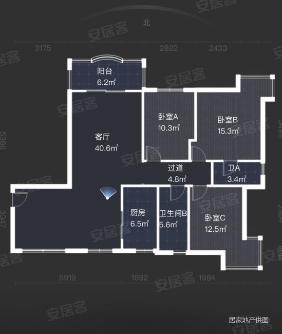 金桥水岸4室2厅2卫131.09㎡北62万