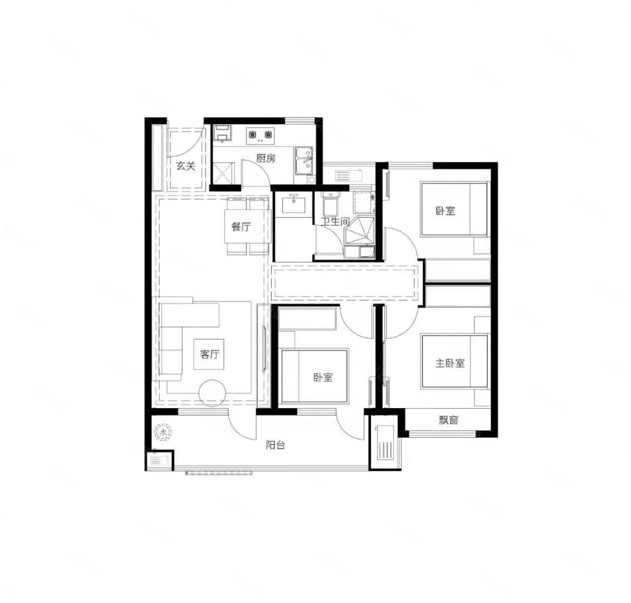 青特悦海府(宸园)二手房,110万,3室2厅,1卫,89平米-青岛安居客