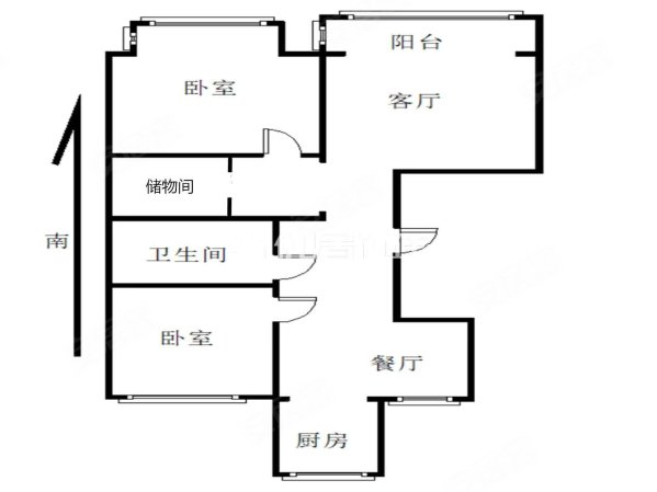 恩和家园2室2厅1卫117.08㎡南北105万