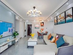 日照东港石臼万景海岸三室4台空调家电家具齐全精装每月1500有密码随时看出租房源真实图片