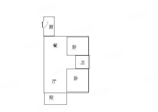 椰河湾公寓2室2厅1卫84㎡南北183万
