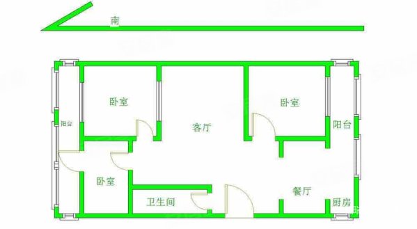 振兴北社区(南菜园北二区)3室2厅1卫93.53㎡南北137万