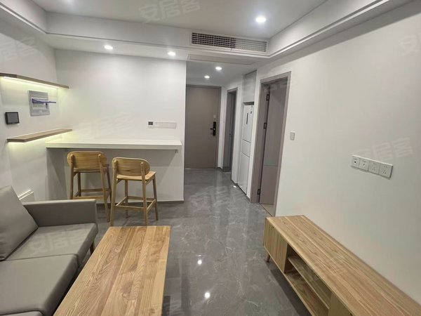 海宁海宁市区硖石江南大道1361号楼银泰静安中学附近一室一厅明卫随时看房 水电民用包网络全屋定制出租房源真实图片