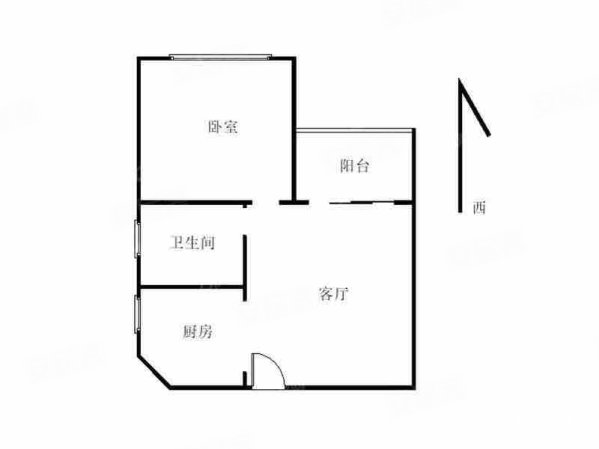 尚御华府1室1厅1卫41.64㎡南36万